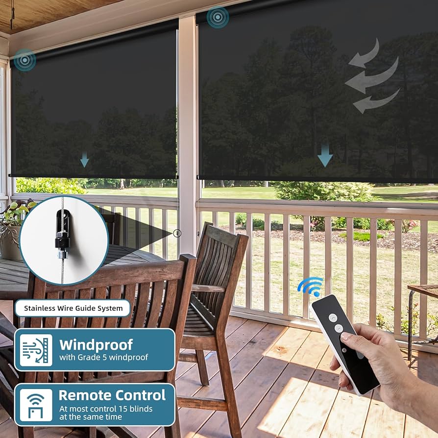 jual roller blind outdoor motorized system