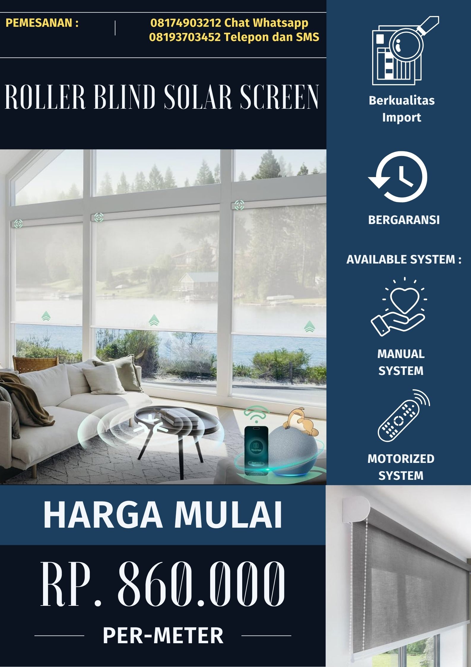 solar screen roller blind terbaru